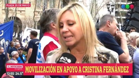 Movilización en apoyo a Cristina Fernández