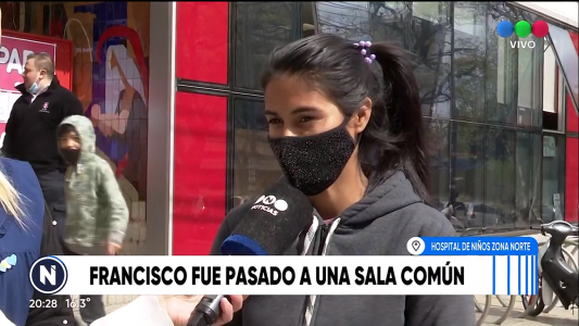 Francisco fue trasladado a una sala general