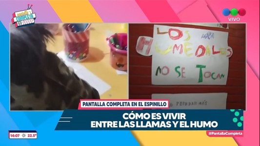 La Escuela de la isla El Espinillo entre el humo y los incendios