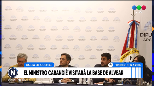 El ministro de Ambiente, Juan Cabandié, estará mañana en la base operativa de Alvear