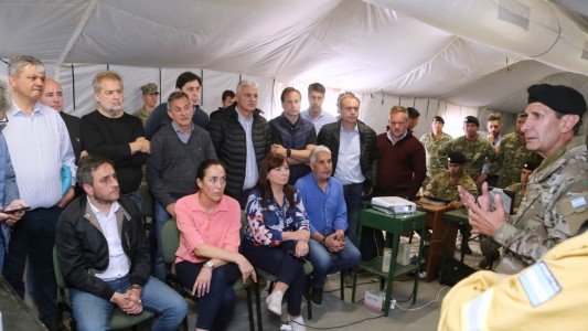 Gonnet y Arena recibieron a Cabandié en el Comando Operativo de la localidad de Alvear