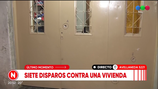 Balacera en Avellaneda al 5200: 7 disparos contra un domicilio