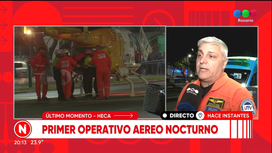 En un importante operativo, trasladaron a un paciente desde Bigand al Heca