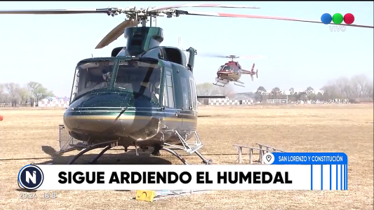 Sigue ardiendo el humedal: se registran focos activos