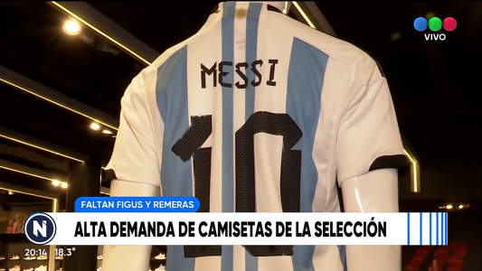 Por la gran demanda, no se consiguen camisetas de la Selección Argentina
