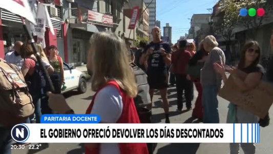 Conflicto docente: el gobierno propuso devolver descuentos por días de paro