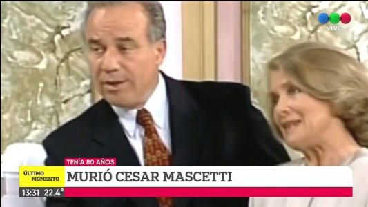 Murió César Mascetti a los 80 años
