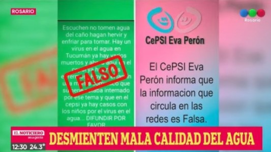 Desmienten un mensaje viral que alerta sobre la mala calidad del agua