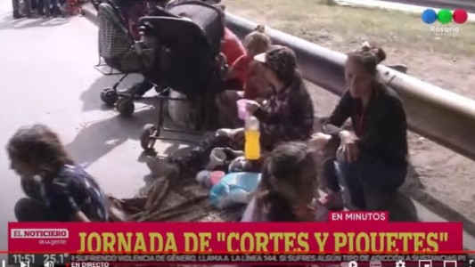Miércoles colmado de cortes y piquetes en Rosario y la Región