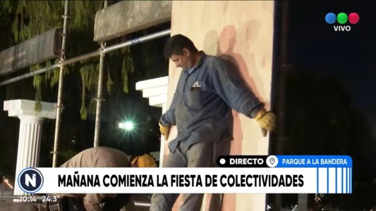 Últimos preparativos para recibir la Fiesta de las Colectividades