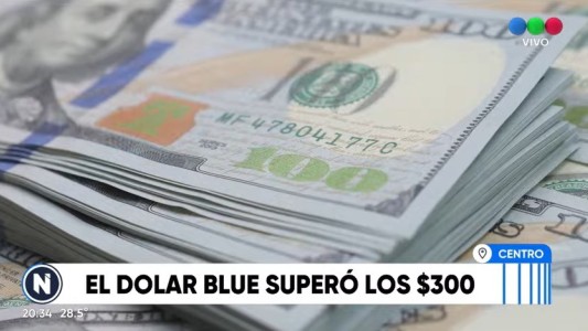 El dólar blue rompió la barrera de los 300 pesos en cuevas rosarinas