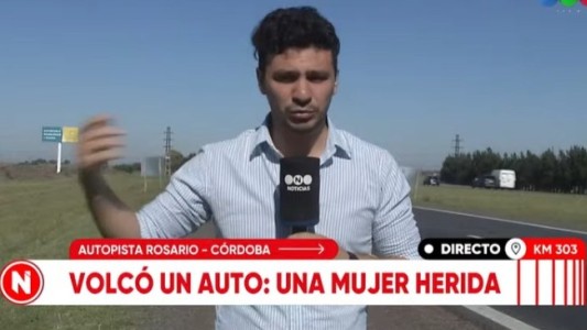 Volcó un auto en la autopista Rosario Córdoba: una mujer herida