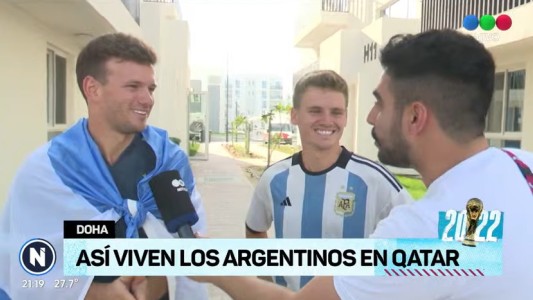 Así viven los hinchas argentinos en Qatar