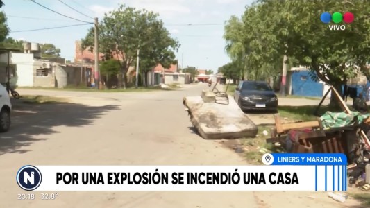 Explosión e incendio en una precaria casa de Liniers al 4300