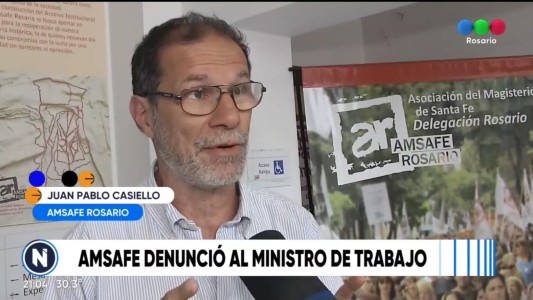 Denuncia penal de Amsafé contra el ministro de Trabajo de Santa Fe