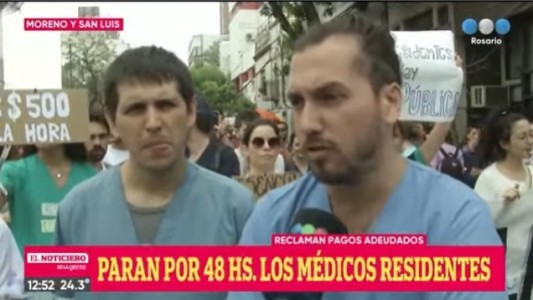 Paro y movilización de médicos residentes
