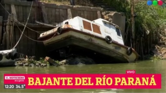 Denuncian dificultades para navegar por la bajante del río Paraná