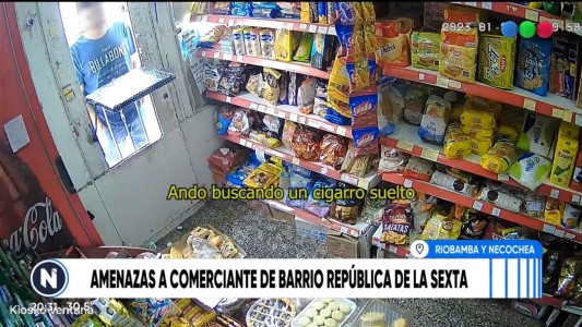 Así amenazan a una comerciante de barrio La Tablada