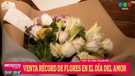 La venta de flores estalla en el Día de los enamorados