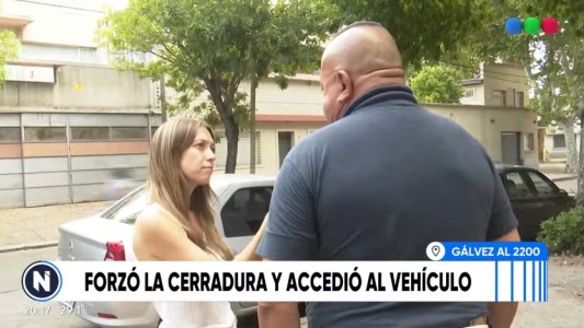 Video: le forzaron la cerradura y le robaron lo que había dentro del auto