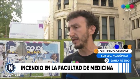 Susto por incendio en la Facultad de Medicina