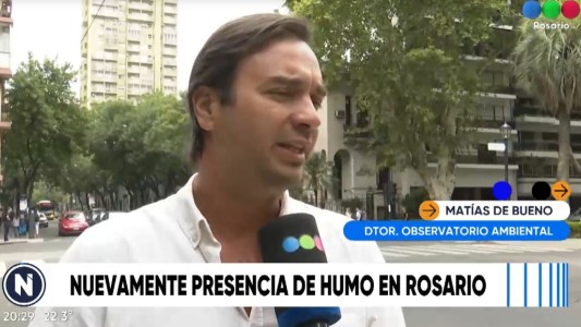 El olor a humo por las quemas volvió a percibirse en Rosario