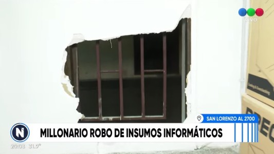 Hicieron un boquete y robaron insumos por casi 20 millones de pesos