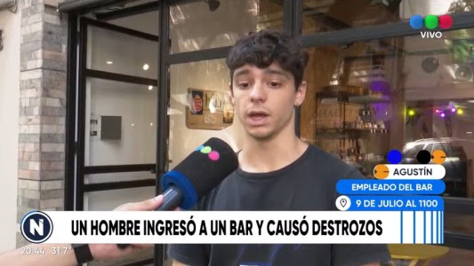 Entró a un bar fuera de sí, se peleó con clientes y ocasionó destrozos
