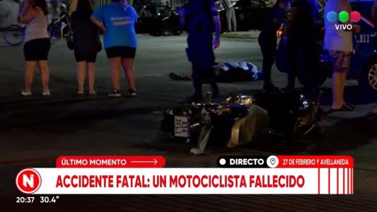 Murió motociclista al chocar contra un auto en Avellaneda y 27 de Febrero