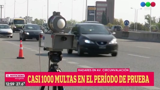 Fotomultas: labraron casi mil infracciones en el período de prueba en Circunvalación