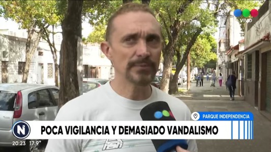 Alerta por vandalismo y robos en el Parque Independencia