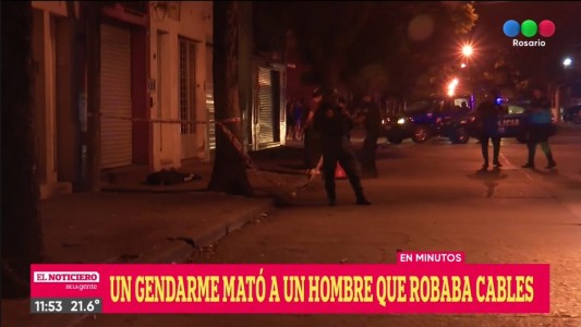 Gendarme de civil le quitó la vida a ladrón que robaba cables en zona norte