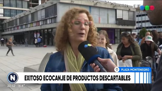 Más de 500 rosarinos en el "Ecocanje" en plaza Montenegro