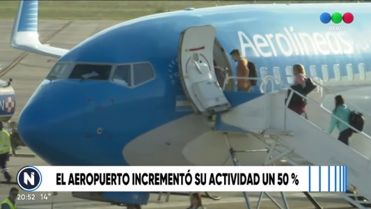 Este verano aumentó un 50% el movimiento de pasajeros en el Aeropuerto