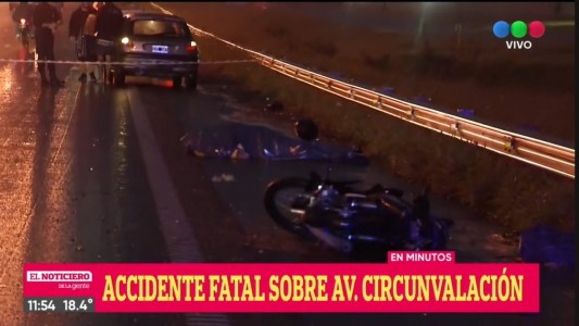 Accidente fatal: murió un motociclista atropellado por un camión