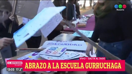 Abrazo solidario a la escuela Gurruchaga tras millonario robo