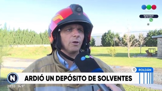 Dos trabajadores con quemaduras por incendio de depósito de solventes