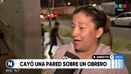 Pelea por su vida el obrero aplastado por el derrumbe de una pared