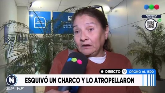 Iba a trabajar en bicicleta, esquivó un charco y lo atropellaron