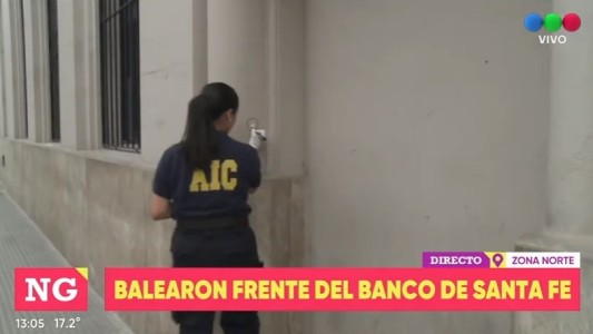 Balearon el frente del Nuevo Banco de Santa Fe en Arroyito