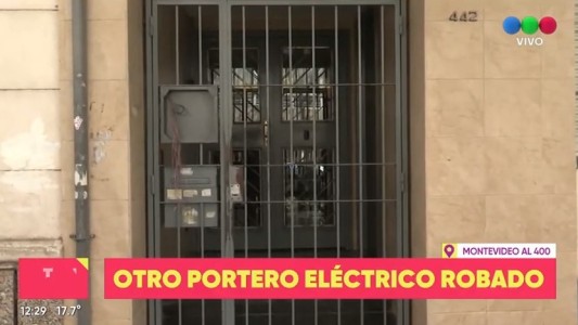 Siguen los robos, está vez se llevaron el portero eléctrico de un edificio en Montevideo al 400