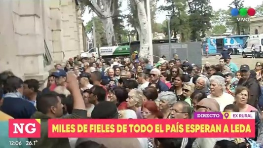 Desborde total por Leda en la ex Rural con más de 20 mil personas que la esperan