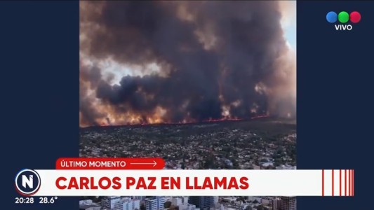 Impactantes videos: desesperación en Villa Carlos Paz por el avance de los incendios