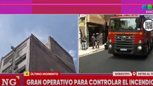 Alarma por un principio de incendio en un edificio del microcentro