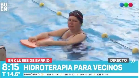 Hidroterapia en los clubes de barrio