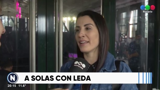 Leda, a solas con Telefe Noticias. "Me conmueve todo de la gente"
