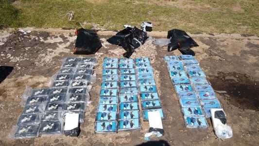Rosario: hallaron casi 110 kilos de cocaína flotando en el río Paraná