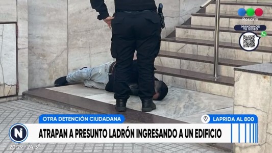 Video: arresto civil con un ladrón desmayado en el centro de Rosario