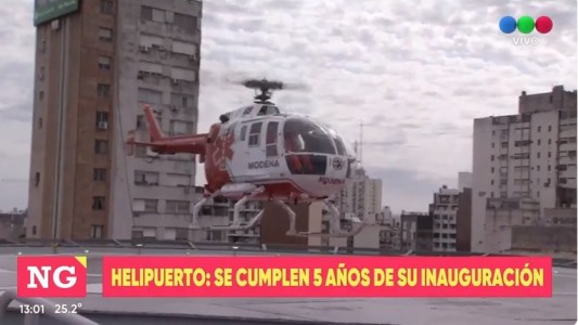 Se cumplen cinco años del funcionamiento del Helipuerto en pleno centro