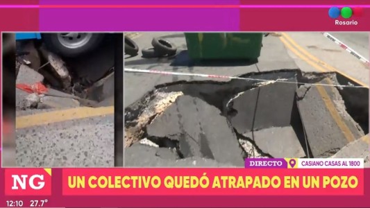 Un colectivo cayó en un pozo en Casiano Casas al 1800